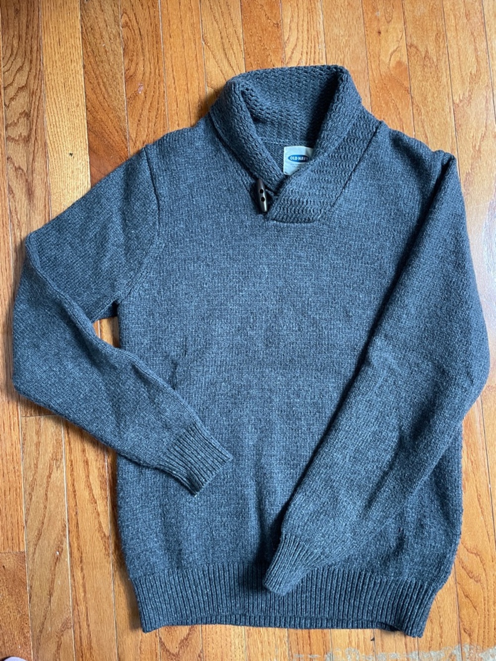 Old Navy Men’s Shawl-Turtleneck Sweater - Charcoal Gray